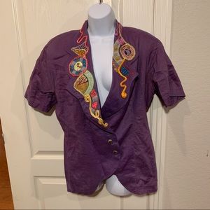Vintage button up short sleeve shirt